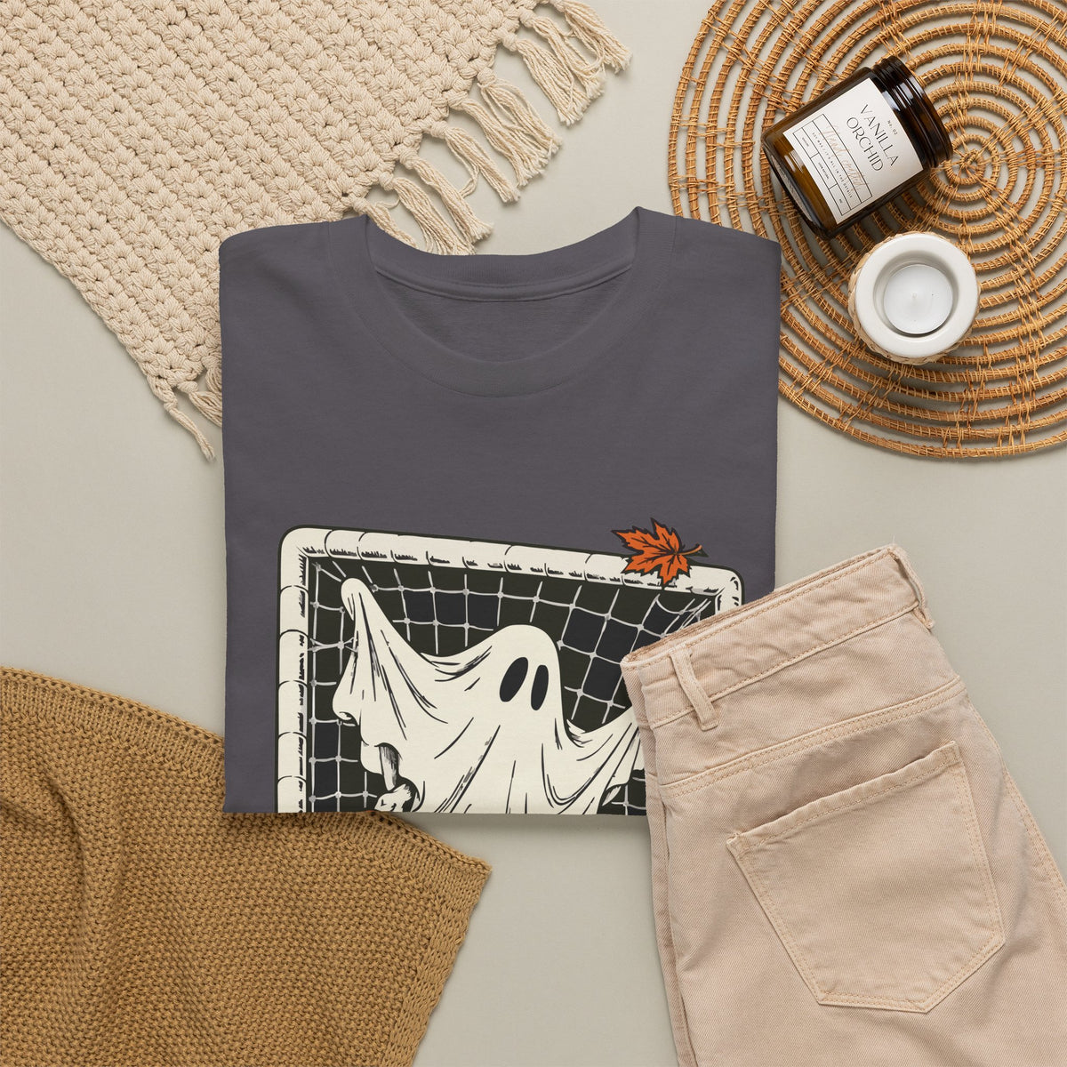 Ghost in the Goal Halloween Football T-Shirt
