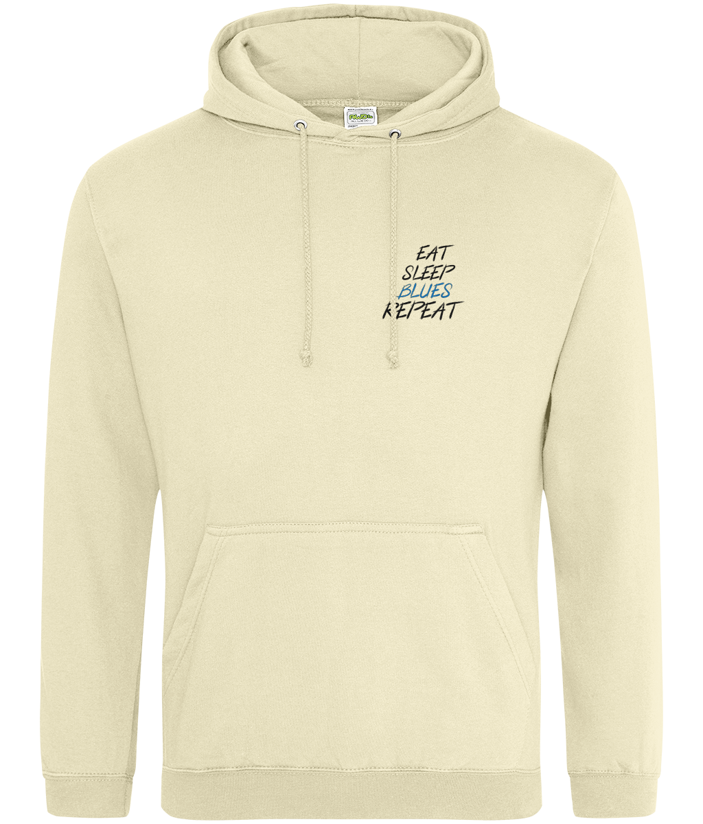 Eat, Sleep, Blues, Repeat - Chelsea Chest Design Hoodie Unisex