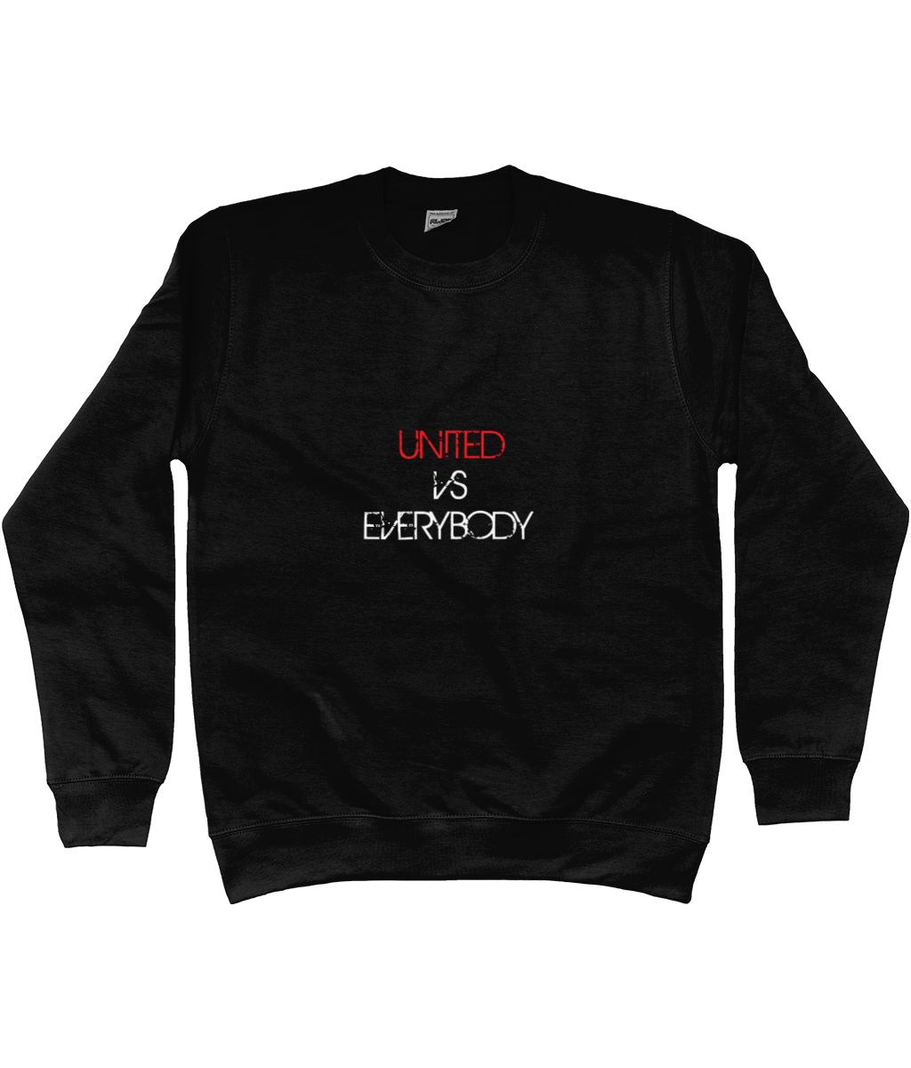 United Vs Everybody Manchester United Unisex Jumper - Stylish and cozy unisex jumper with a bold Manchester United design