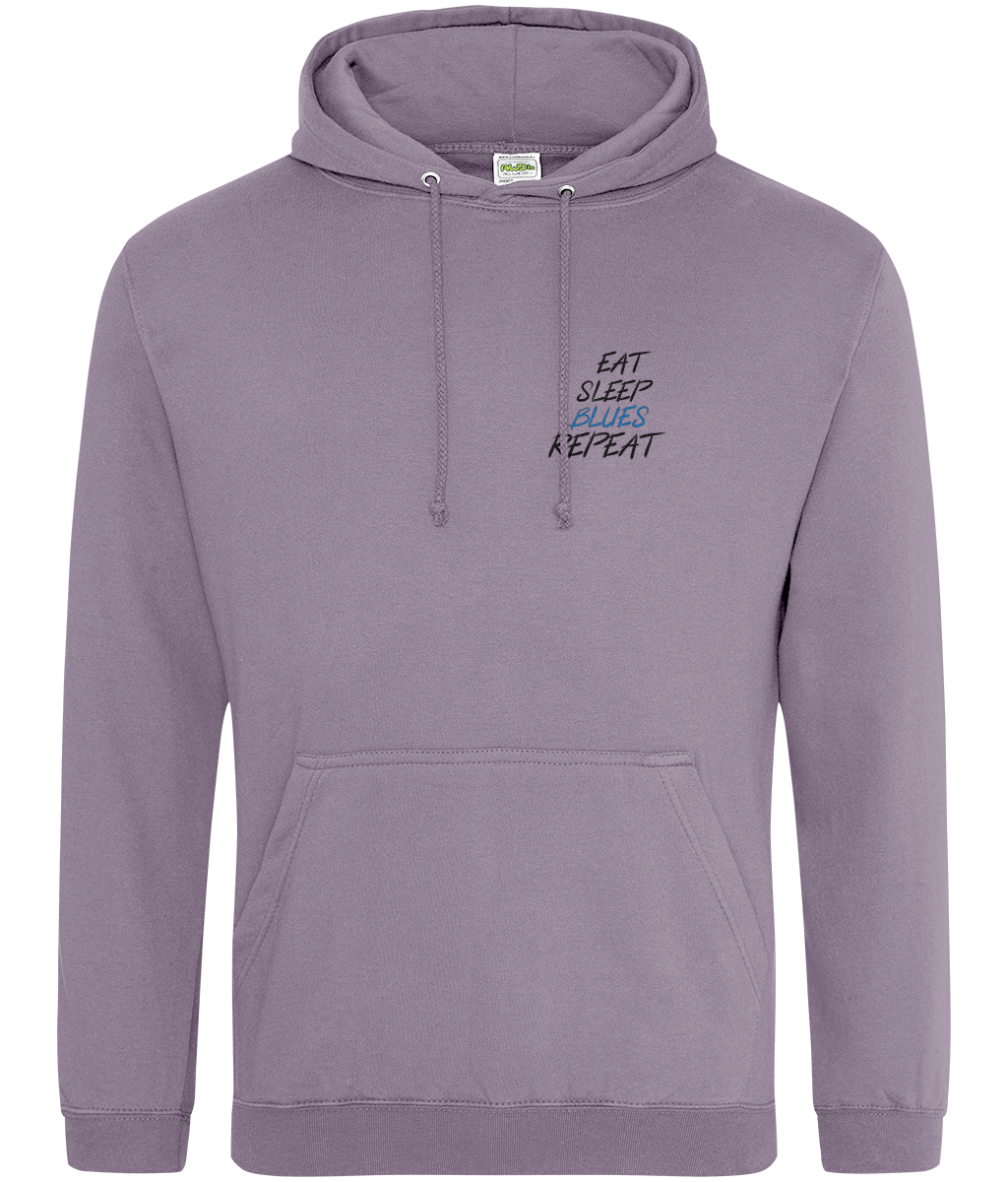 Eat, Sleep, Blues, Repeat - Chelsea Chest Design Hoodie Unisex