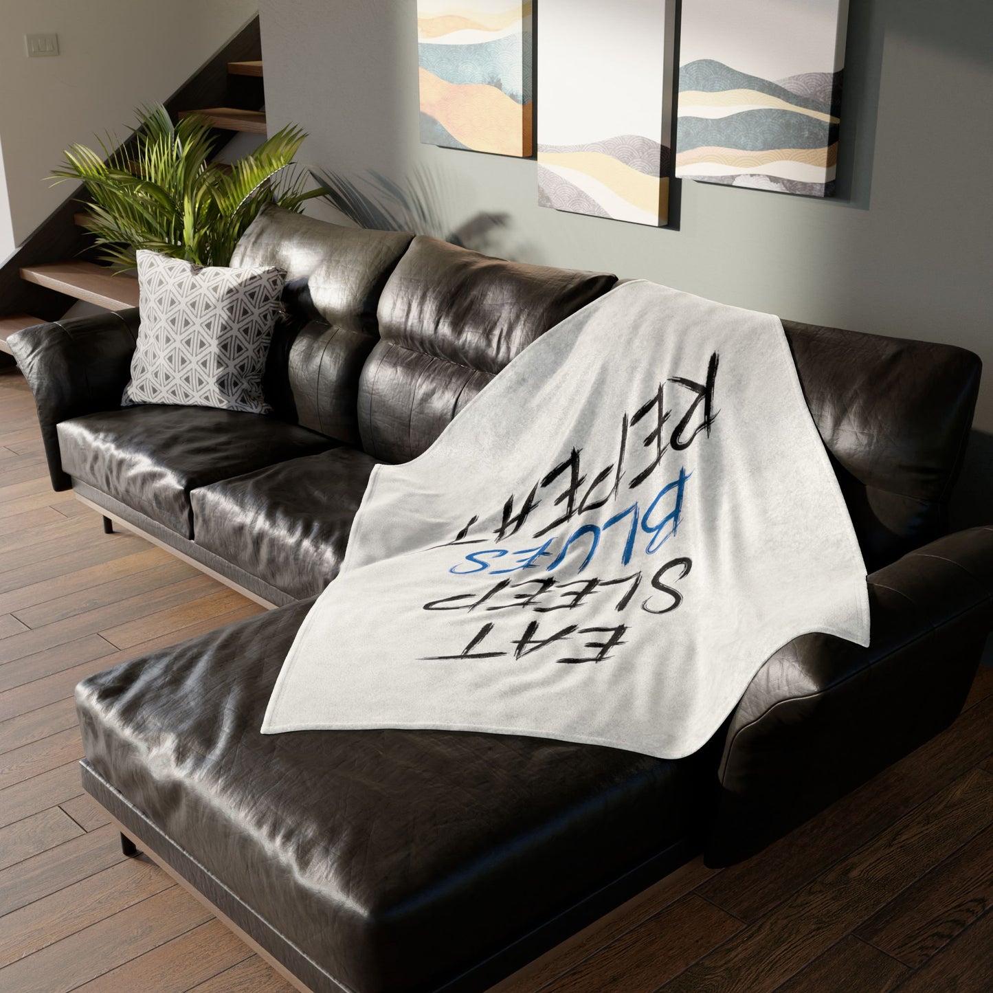 Eat, Sleep, Blues, Repeat - Chelsea Blanket