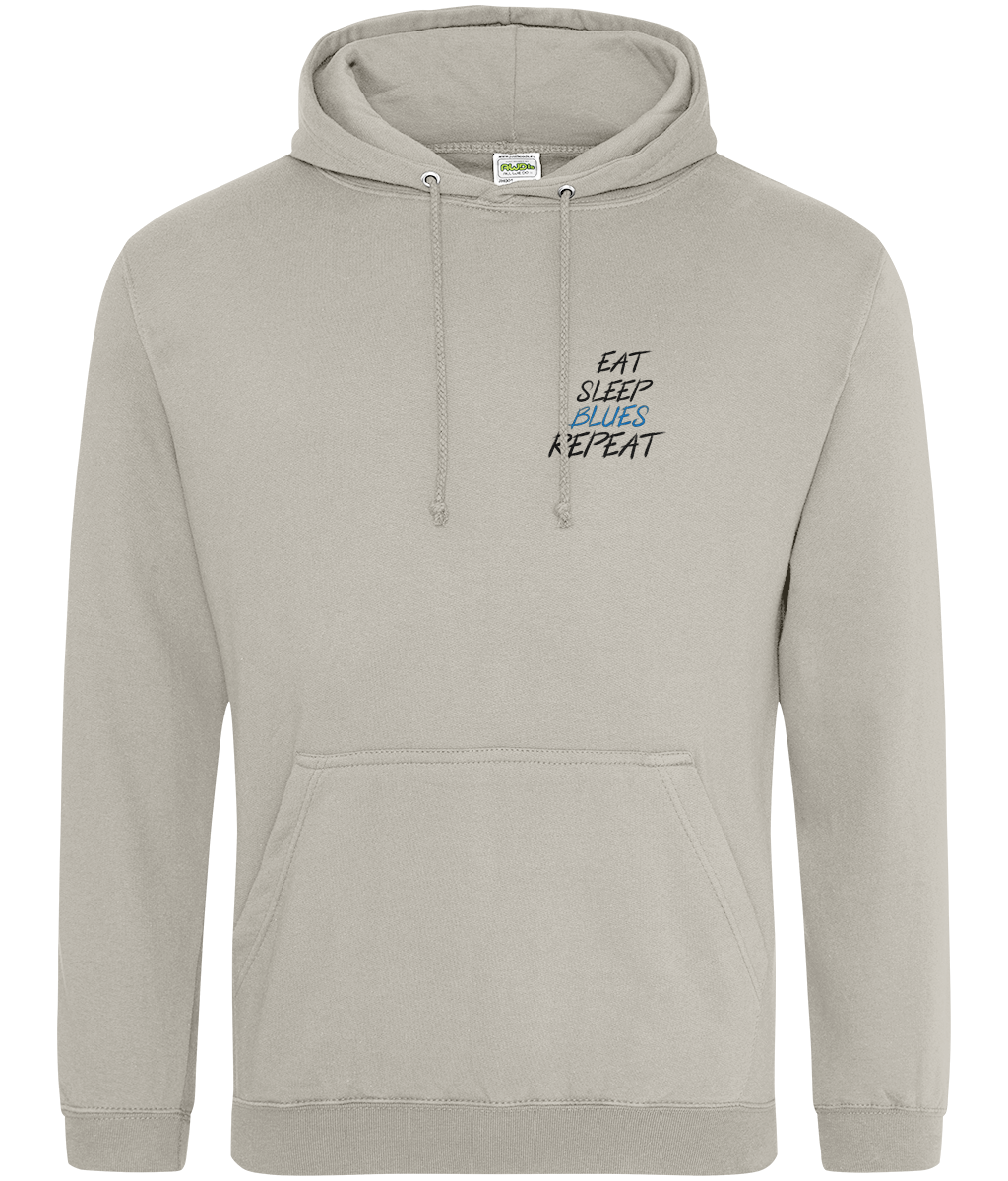 Eat, Sleep, Blues, Repeat - Chelsea Chest Design Hoodie Unisex