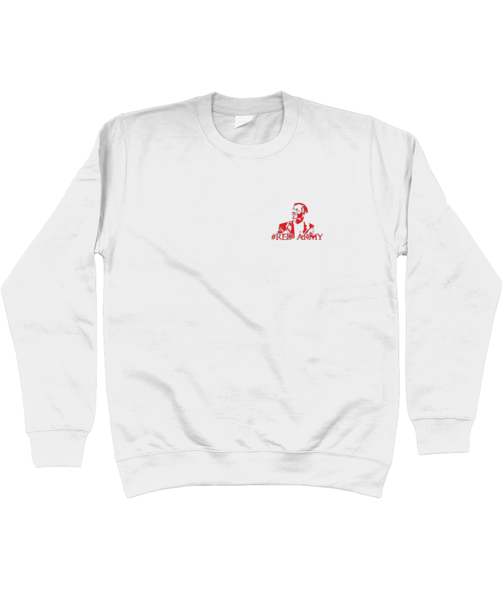 #RedArmy Manchester United unisex jumper with chest design and soft cotton fabric.