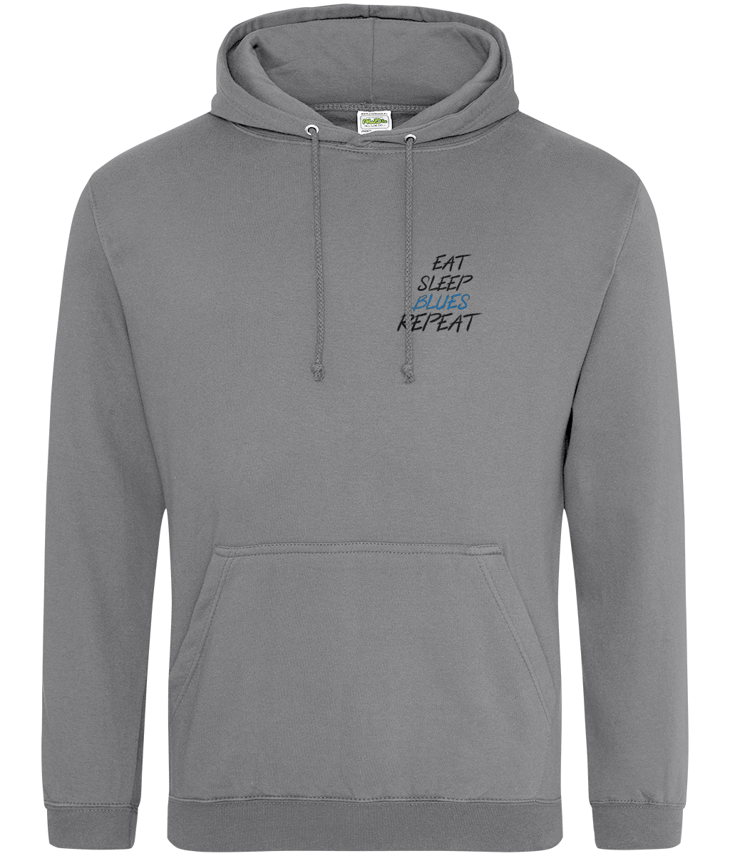 Eat, Sleep, Blues, Repeat - Chelsea Chest Design Hoodie Unisex