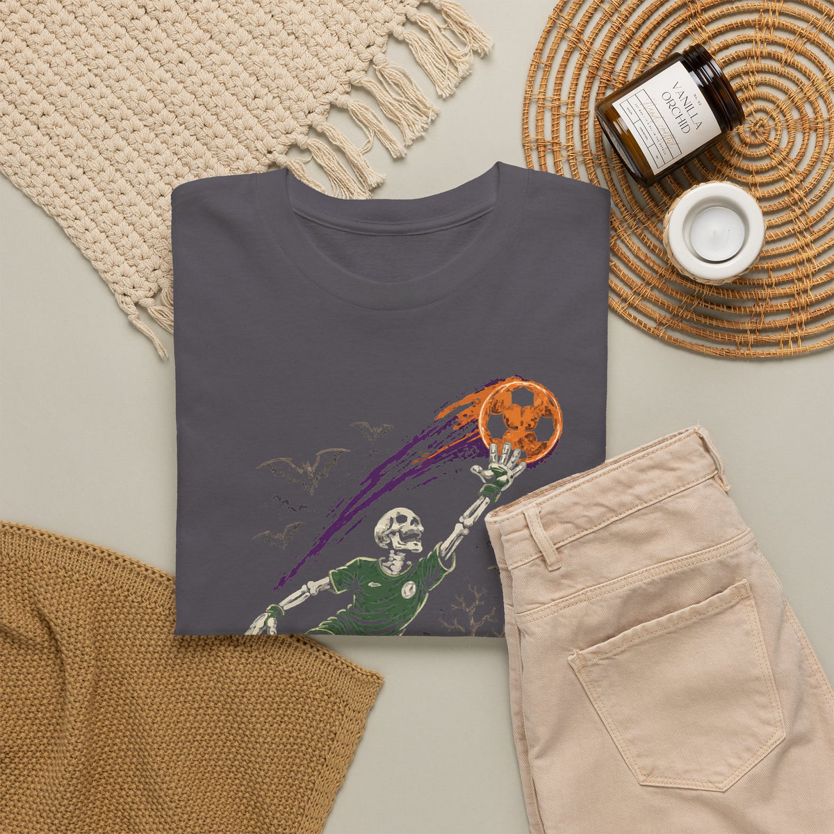 Graveyard Shift Halloween Football T-Shirt