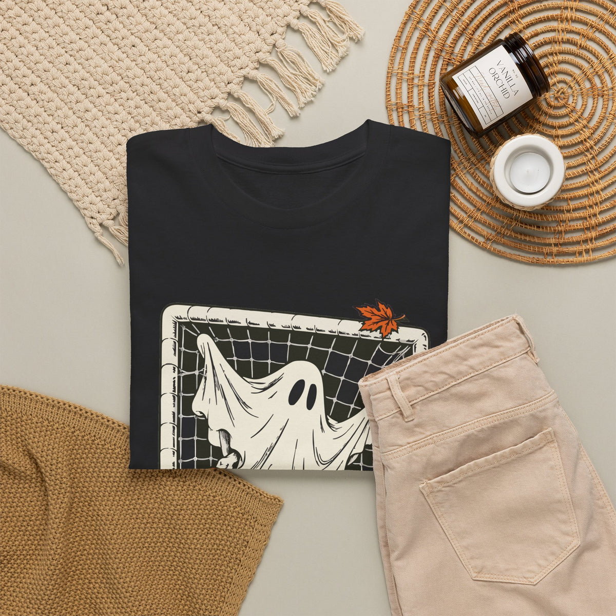 Ghost in the Goal Halloween Football T-Shirt