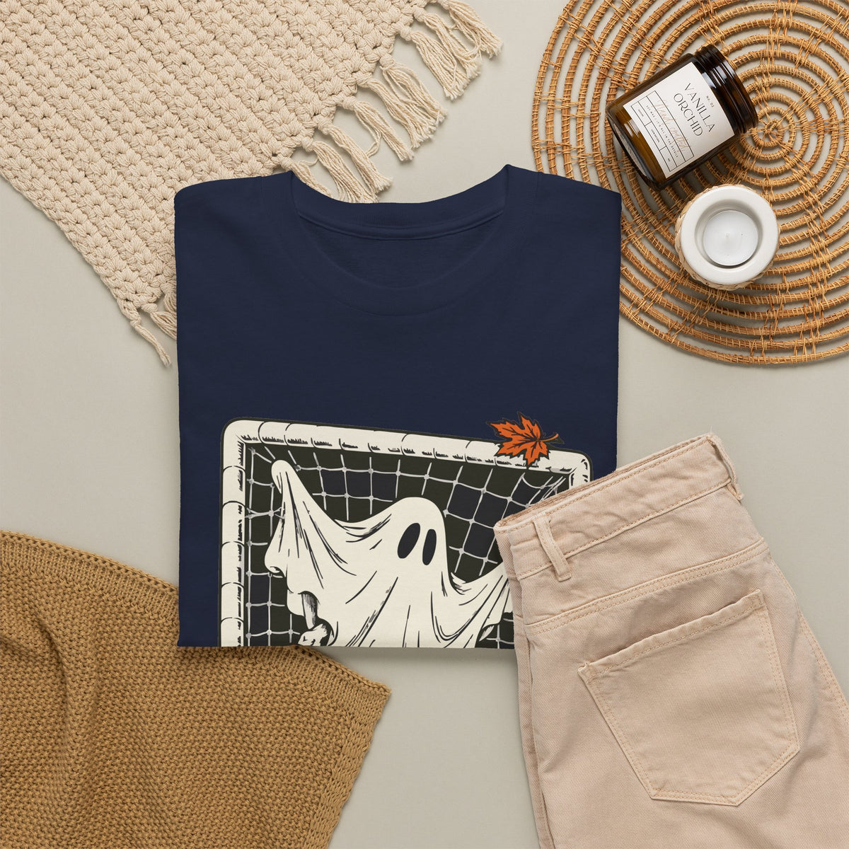 Ghost in the Goal Halloween Football T-Shirt
