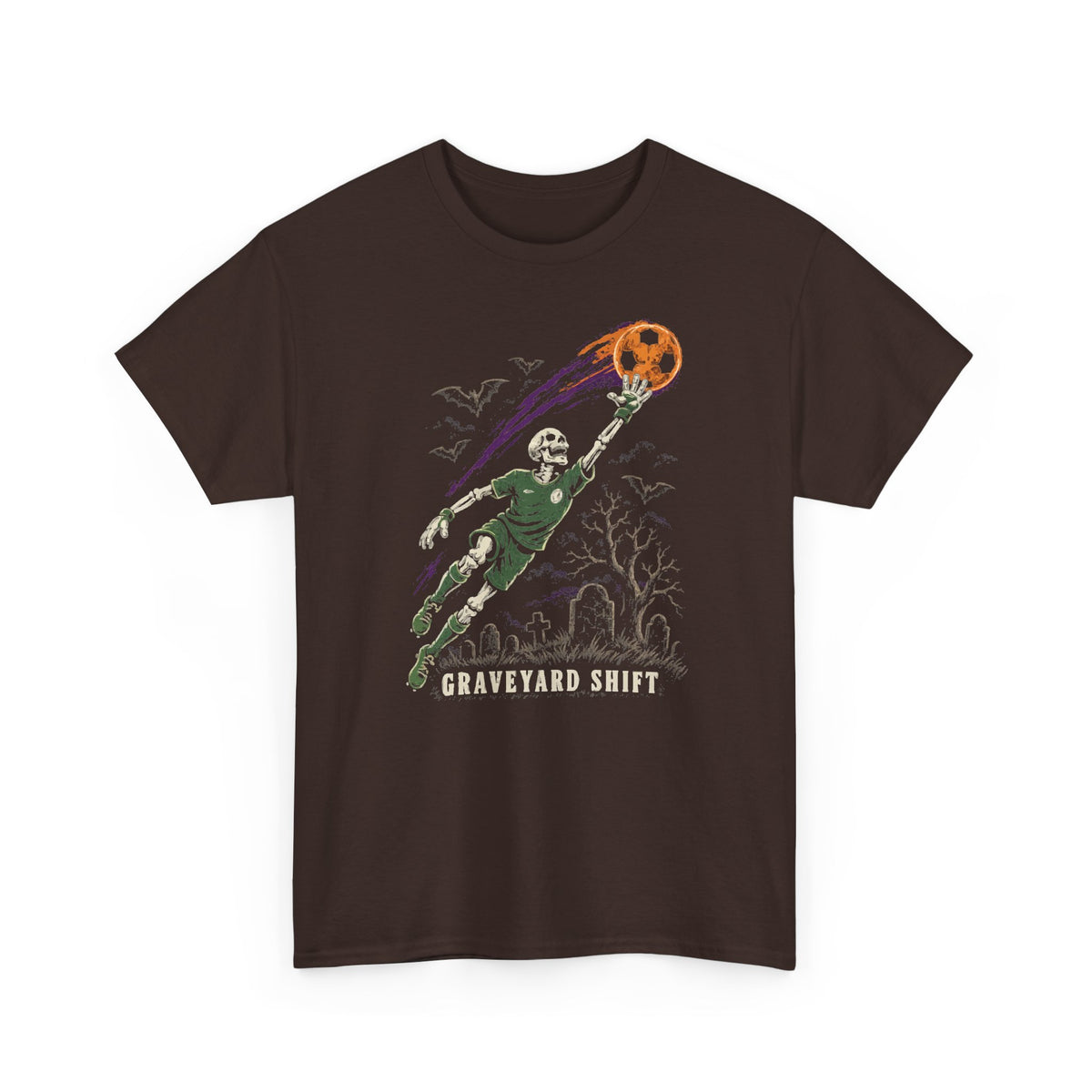 Graveyard Shift Halloween Football T-Shirt