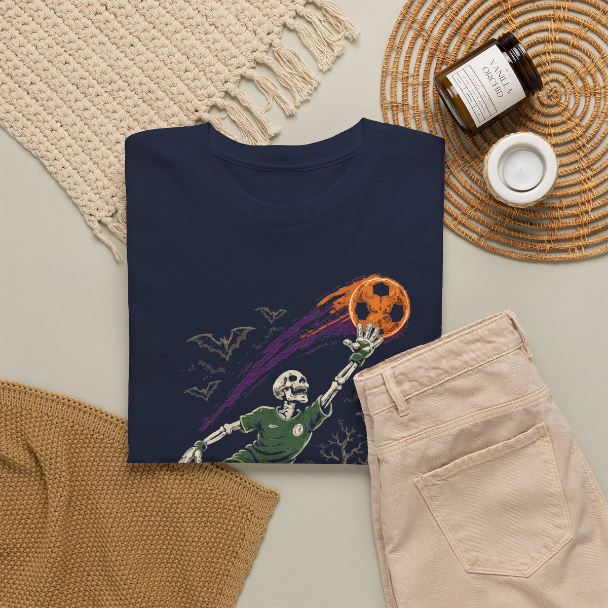 Graveyard Shift Halloween Football T-Shirt