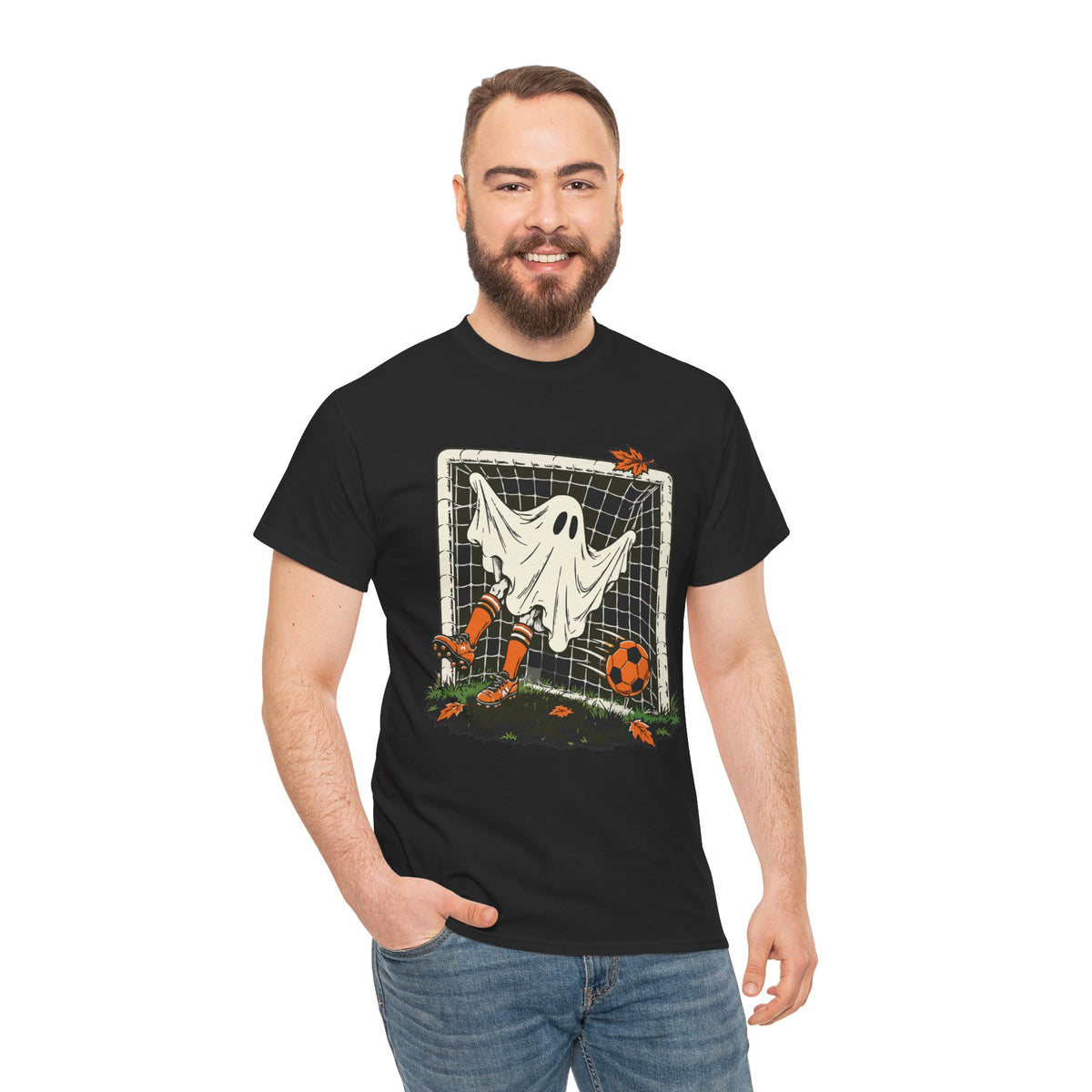 Ghost in the Goal Halloween Football T-Shirt