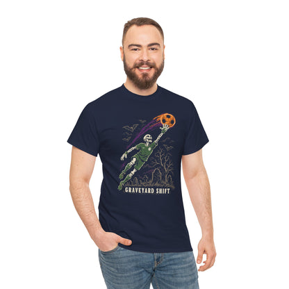 Graveyard Shift Halloween Football T-Shirt