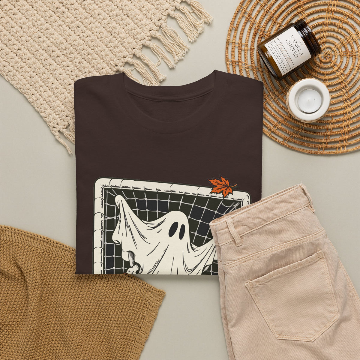 Ghost in the Goal Halloween Football T-Shirt