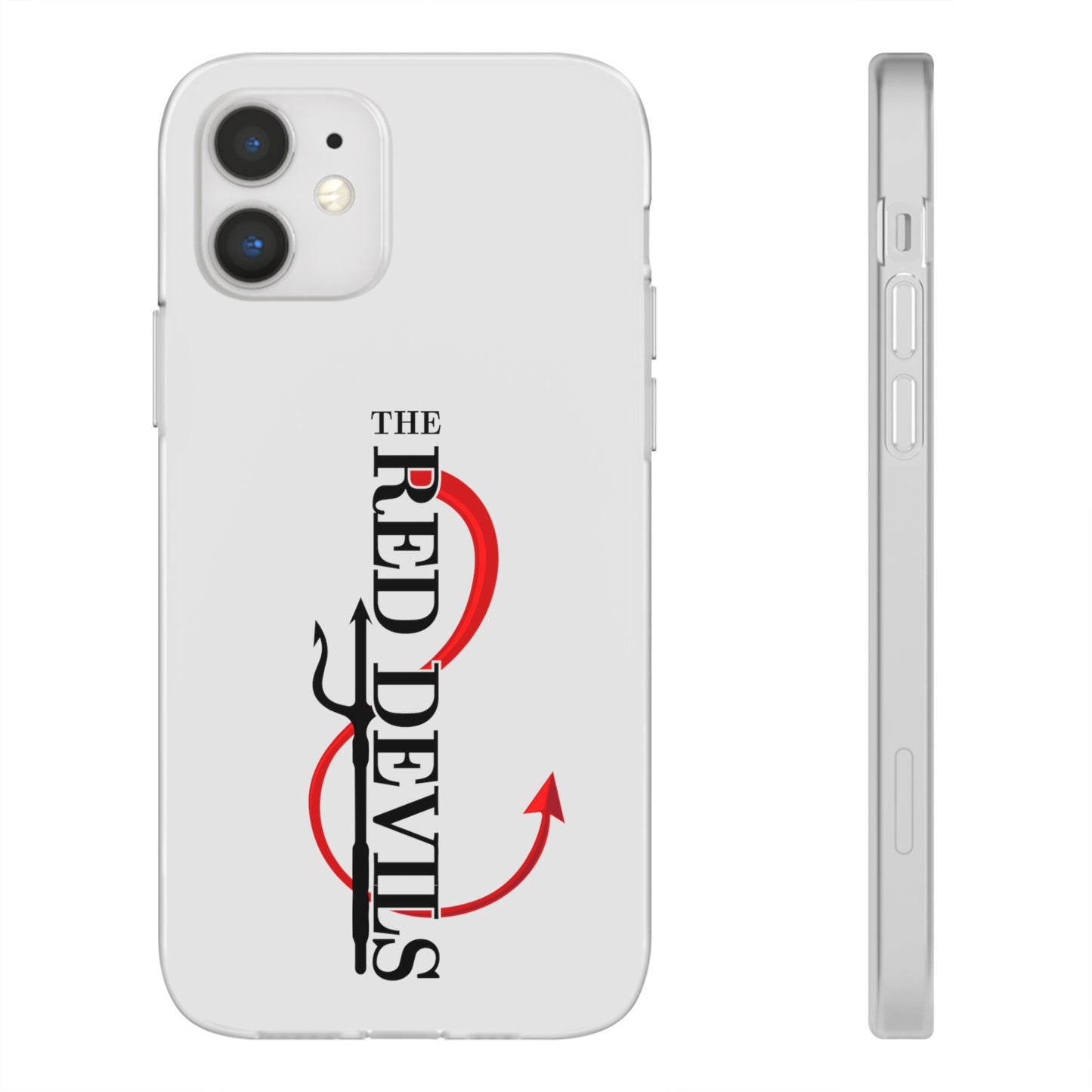 The Red Devils - Manchester United Flexi Phone Case, durable with precise cutouts and wireless charging support, ideal for passionate Manchester United supporters.