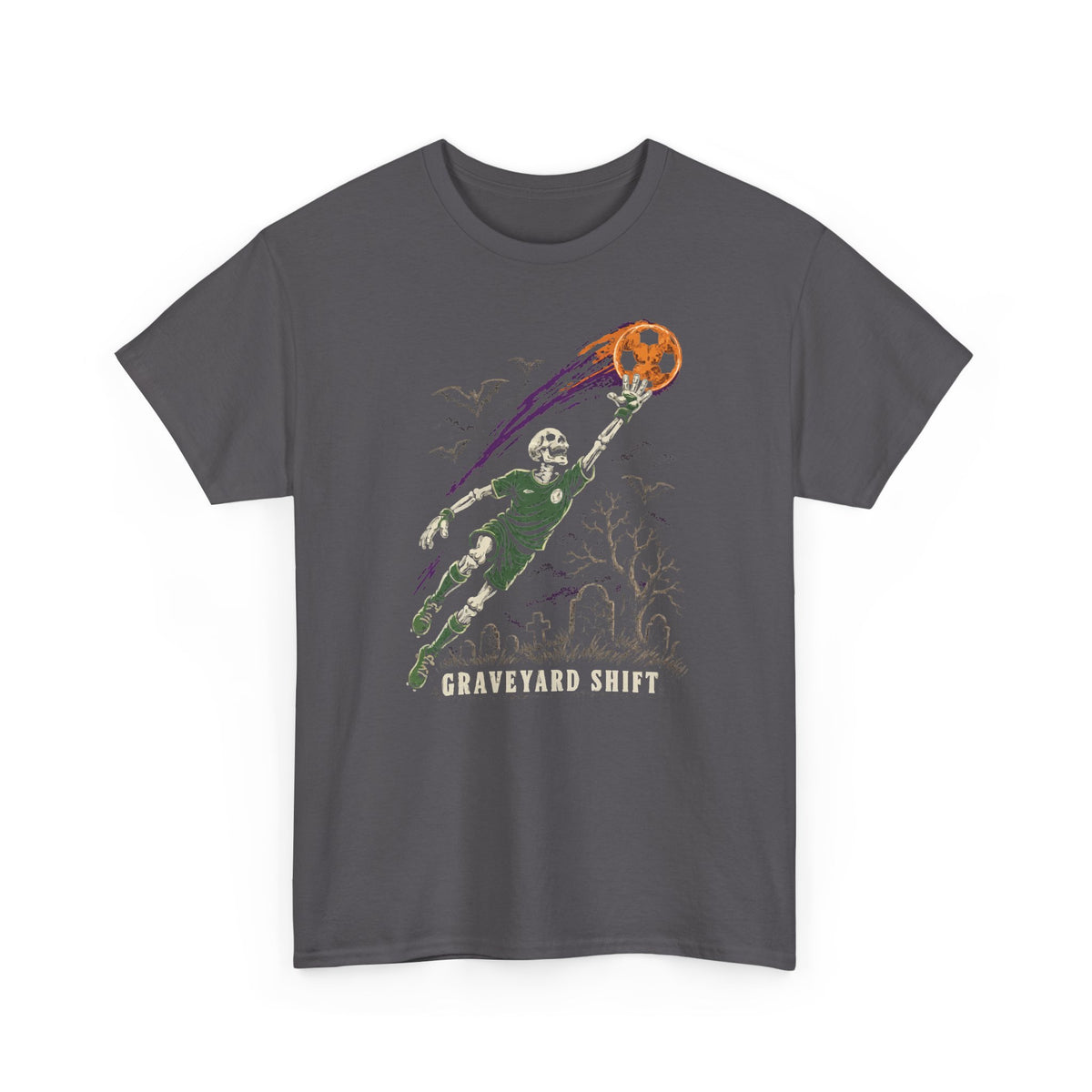 Graveyard Shift Halloween Football T-Shirt
