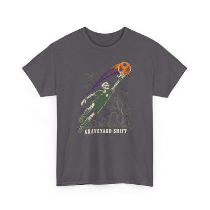Graveyard Shift Halloween Football T-Shirt