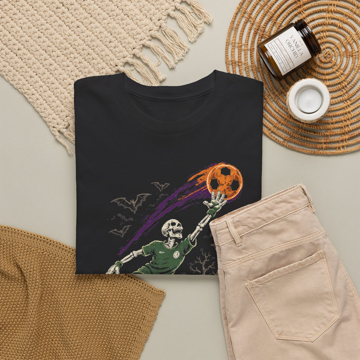 Graveyard Shift Halloween Football T-Shirt